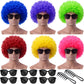 Suncalla 6 Set Afro Wigs for Halloween Party Colored