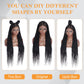 Alebery 36" Full Lace Criss Cross Knotless Box Braided Wigs for Black Women Knotless Box Braids Lace Front Wig with Baby Hair Lightweight Synthetic Black Cornrow Braided Wigs (1B)