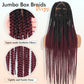 Lady Miranda Full Lace Jumbo Braided Wigs for Black Women Knotless Box Braid Wig with Baby Hair 32" Glueless Wigs Jumbo Box Braids Lace Front Synthetic Wig (1B/BUG)