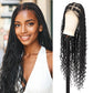 Olymei 360° HD Full Lace Front Knotless Braided Wigs for Black Women Boho Braided Wigs with Baby Hair Box Braid Wig Premium Synthetic Braid Lace Front Wig with Curly End Black 36"