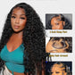 ALYOGA 13x6 Deep Wave Lace Front Wigs Human Hair 200 Density Pre Plucked with Baby Hair Water Wave Wigs for Women Glueless Natural Color 32 inch