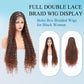 Olymei Boho Braided Wigs for Black Women Knotless Braided Wigs Box Braid Wig with Baby Hair Full Double Lace Ombre Brown Boho Braided Wig Premium Synthetic Lace Braided Wig,36" Double Lace