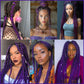 Dark Purple Braiding Hair Pre Stretcehd 30 Inch Professional Synthetic Braiding Hair For Crochet Braids Box Braids Boho Braids Croceht Hair Extensions