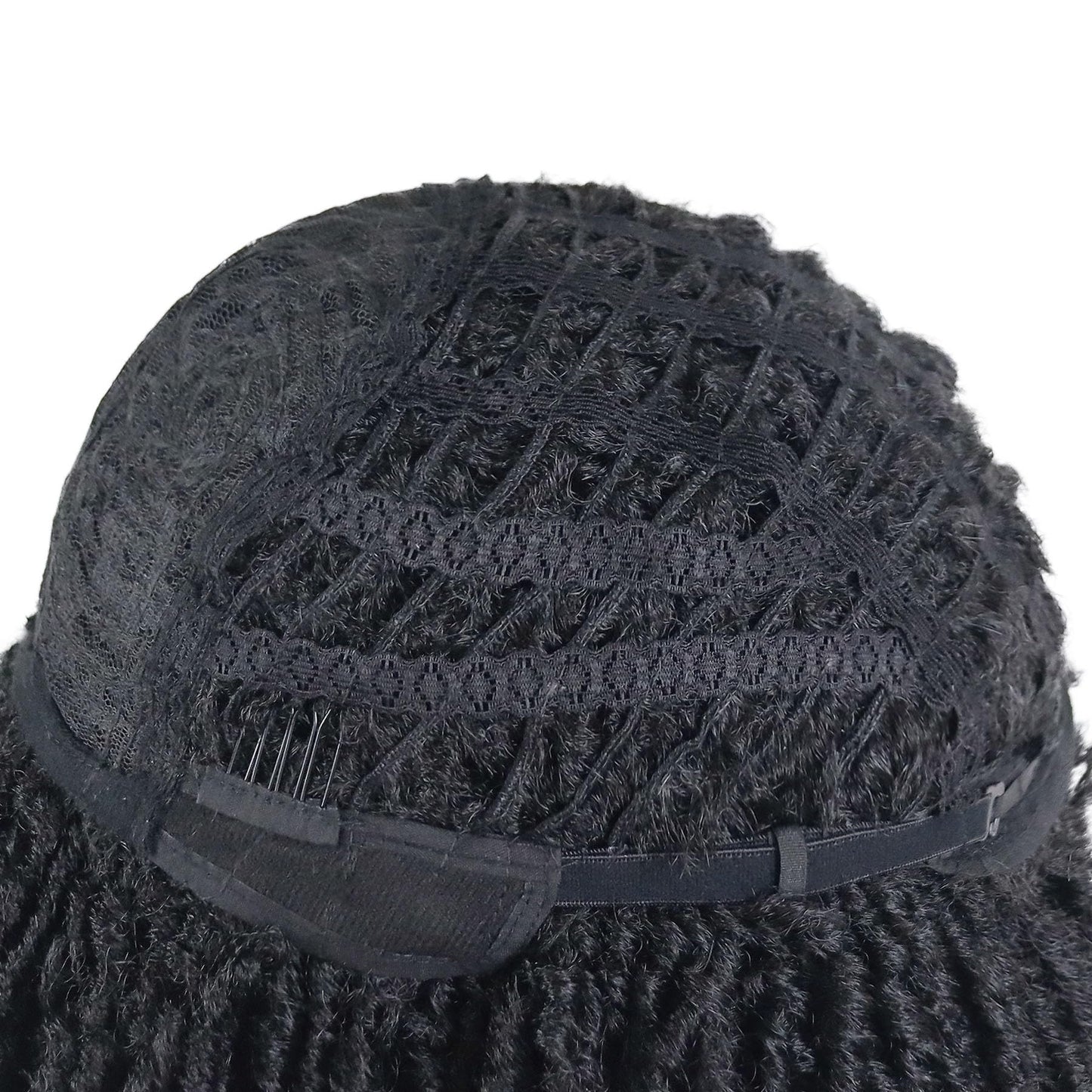 GNIMEGIL Mens Dreadlock Wig Black Curly Male Fake Dreads Loc Short Braided Wig with Bangs Realistic Twist Rasta Wigs Roleplay