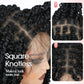 Fancy Hair Full Lace Short Passion Twist Wig with Baby Hair Lace Front Knotless Braided Twist Wig for Black Women (Natural Black)