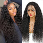 Water Wave Lace Front Wigs 180% Density Pre Plucked with Baby Hair 13x4 Transparent Water Wave Lace Front Wigs 10A Unprocessed Virgin Human Hair 22Inch Glueless Water Curly Wave Wigs Natural Color
