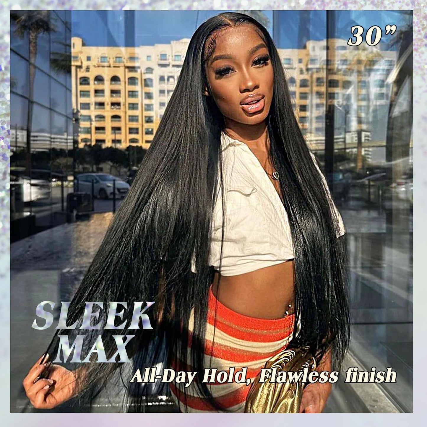 34 Inch 13x6 Real SKINLIKE HD Lace Front Wigs Human Hair Straight 200% Density 0.10mm Ultra-thin Swiss Lace Pre Plucked Bleached Knots With Baby Hair Natural Black Frontal Wigs for Women Human Hair