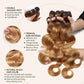 Ombre Human Hair Bundles 4 Bundles 16 18 20 22 Inch Hair Extensions Honey Blonde Highlight Body Wave Bundles Human Hair 100% Unprocessed Brazilian Virgin Hair Quick Weave T4/27