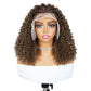 Quantum Love Braided Wig for Black Women Ombre Brown Blone Braids Cornrows Lace Curly Wigs 16 Inch Fully Lace Frontal Braided Curly Bob Synthetic Glueless Wigs