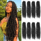 Passion Twist Hair Pre-twisted 24 Inch Passion Twist Crochet Hair 8 Packs, Pre Looped Passion Twist Hair for Women Girls and Kids Crochet Braids Bohemian Crochet Hair Extensions 1B