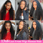 KLPKLP 28 Inch 13x6 Deep Wave Lace Front Wigs Human Hair 180% Density Deep Curly Frontal Wigs Human Hair Glueless HD Lace Front Wigs Human Hair Pre Plucked with Baby Hair for Women