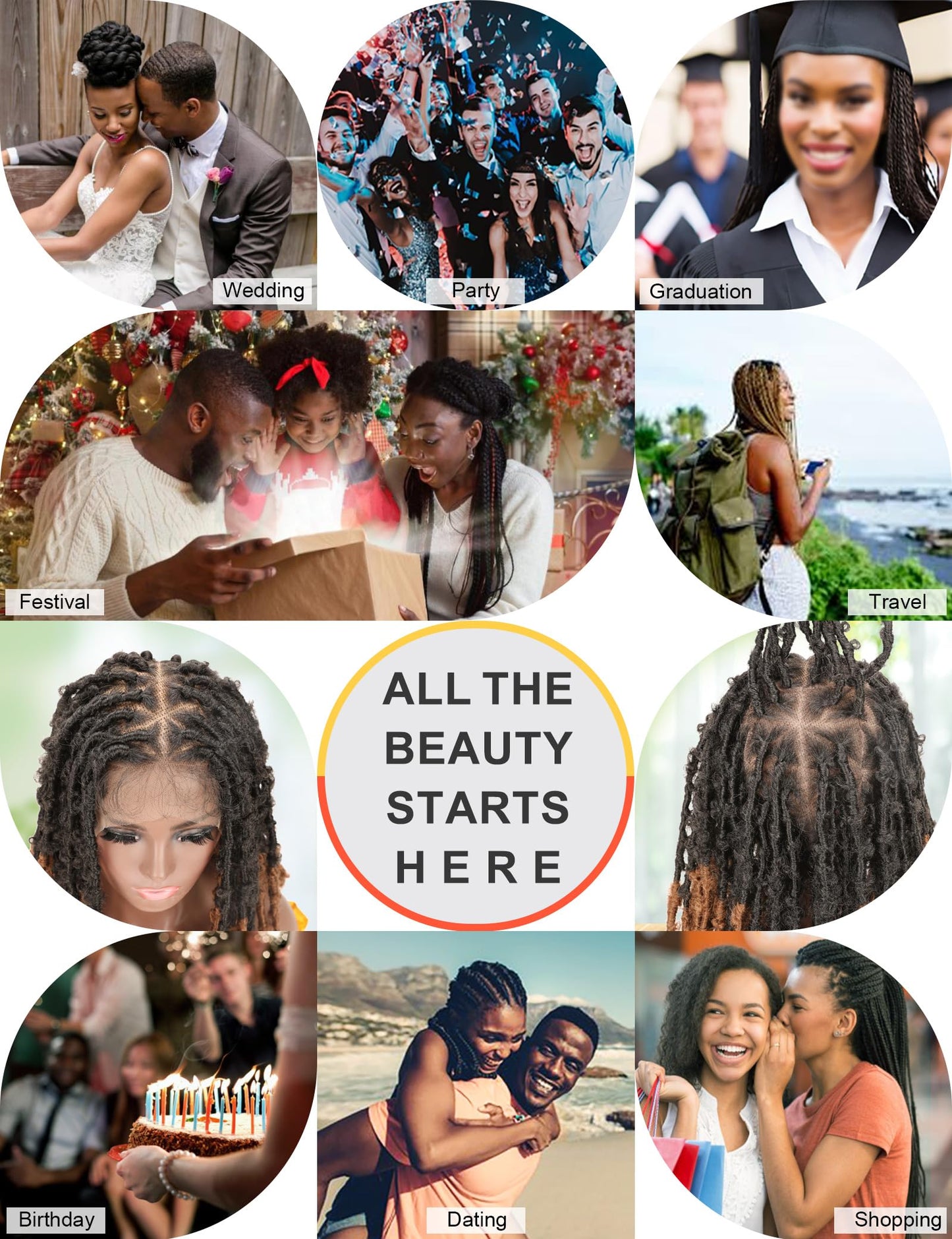BEART Butterfly Locs Wig Braided Wigs for Black Women, 14 inch Full Lace Butterfly Locs Crochet Hair Short Braided Lace Front Wig with Baby Hair, Synthetic Box Braid Wig Faux Locs Wigs Dreadlock Wig