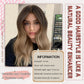 BUPPLER Ombre Blonde Wig 18 Inch Medium Length Wigs for Women Middle Part Synthetic Hair Wavy Wig with Upgraded Strands,Natural Hair Wig for Daily Party/Halloween Use 18Inch,Ombre Blonde