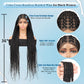 Olymei Full Lace Criss Cross Knotless Braided Wigs for Women Knotless Box Braid Wig Braided Lace Front Wigs with Baby Hair Premium Synthetic Natural Black Cornrow Braided Wigs 36"