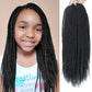 NAYOO Crochet Hair for Kids - 2 Packs 14 Inch Short Crochet Hair For Black Women, 30 Strands/Pack Small Crochet Twist Hot Water Setting, Crochet Twist Braids Hair with Natural Ends(14 Inch, 1B)