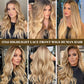 13x6 HD Lace Front Wigs Human Hair for White Women, 24 Inch Highlights Ombre Balayage Blonde Mixed Golden Blonde with #4 Brown Roots Glueless Lace Frontal Wigs Human Hair, Pre Plucked 180% Density