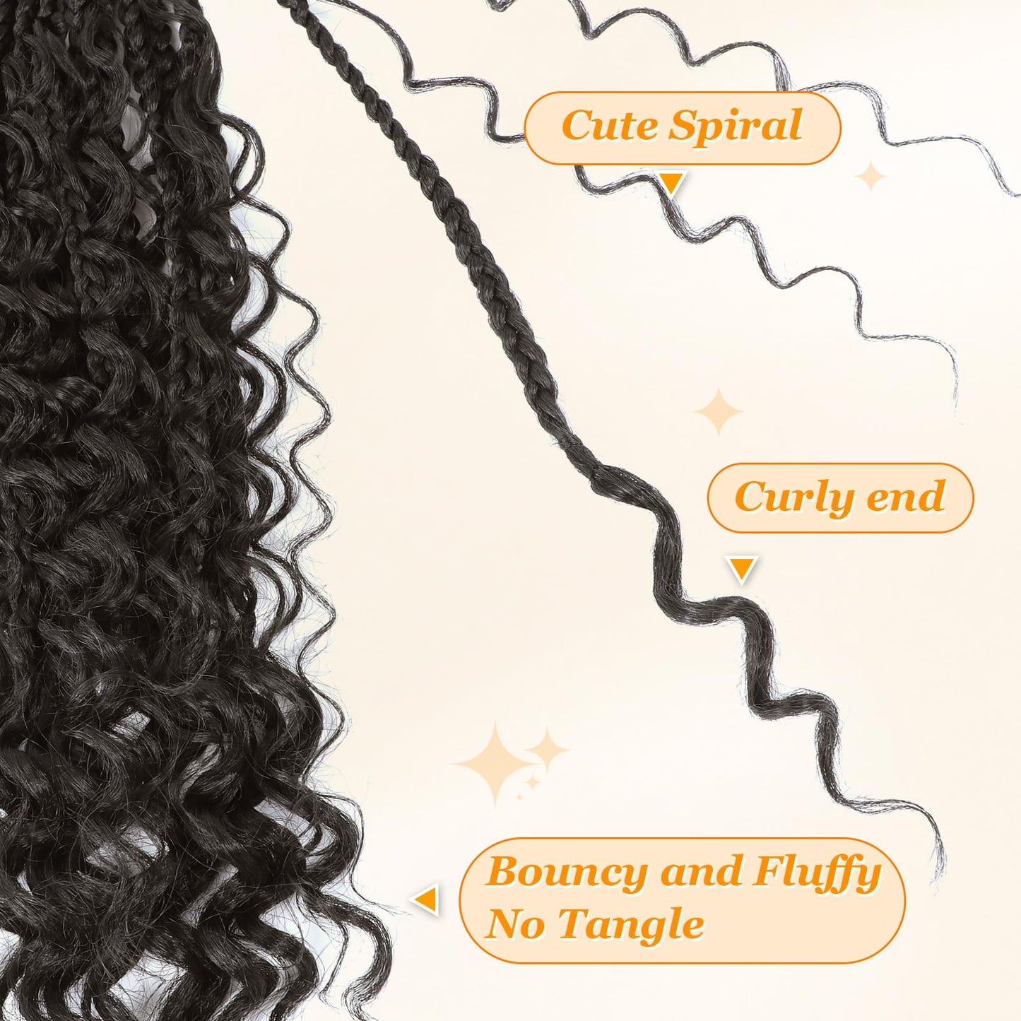 Yewell 9 Packs Goddess Box Braids Crochet Hair Boho Box-Braids With Curly Ends Crochet-Hair For Black Women,12 Inch Pre Looped Bohemian Crochet Box-Braiding(12Inch 9Packs,4)