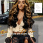 Sunber Bye Bye Knots 7x5 Lace Black with Caramel Blonde Highlights Body Wave Glueless Wigs Pre Everything Pre Cut 7x5 Lace Front Pre Plucked Pre Bleached Knots 150% Density 14Inch Put On and Go Wig