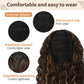 Flufymooz Ponytail Extension, 26 Inch Bohemian Style Drawstring Ponytail Hair Extensions for Women, Long Curly Wavy Ponytail Natural Synthetic Hairpiece for Women (26 Inch Black Brown)