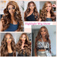 QZOQZO Ombre Lace Front Wig Human Hair 13x6 Highlight Body Wave Wig Human Hair 180% Density 4/27 Colored Honey Blonde HD Lace Frontal Glueless Wigs For Women 28inch