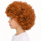 incohair Kids Orange Wig 70s 80s Short Curly Orange Red Hair for Girls & Boys Soft Breathable Synthetic Fibers Cospaly Party Daily Wigs Unisex