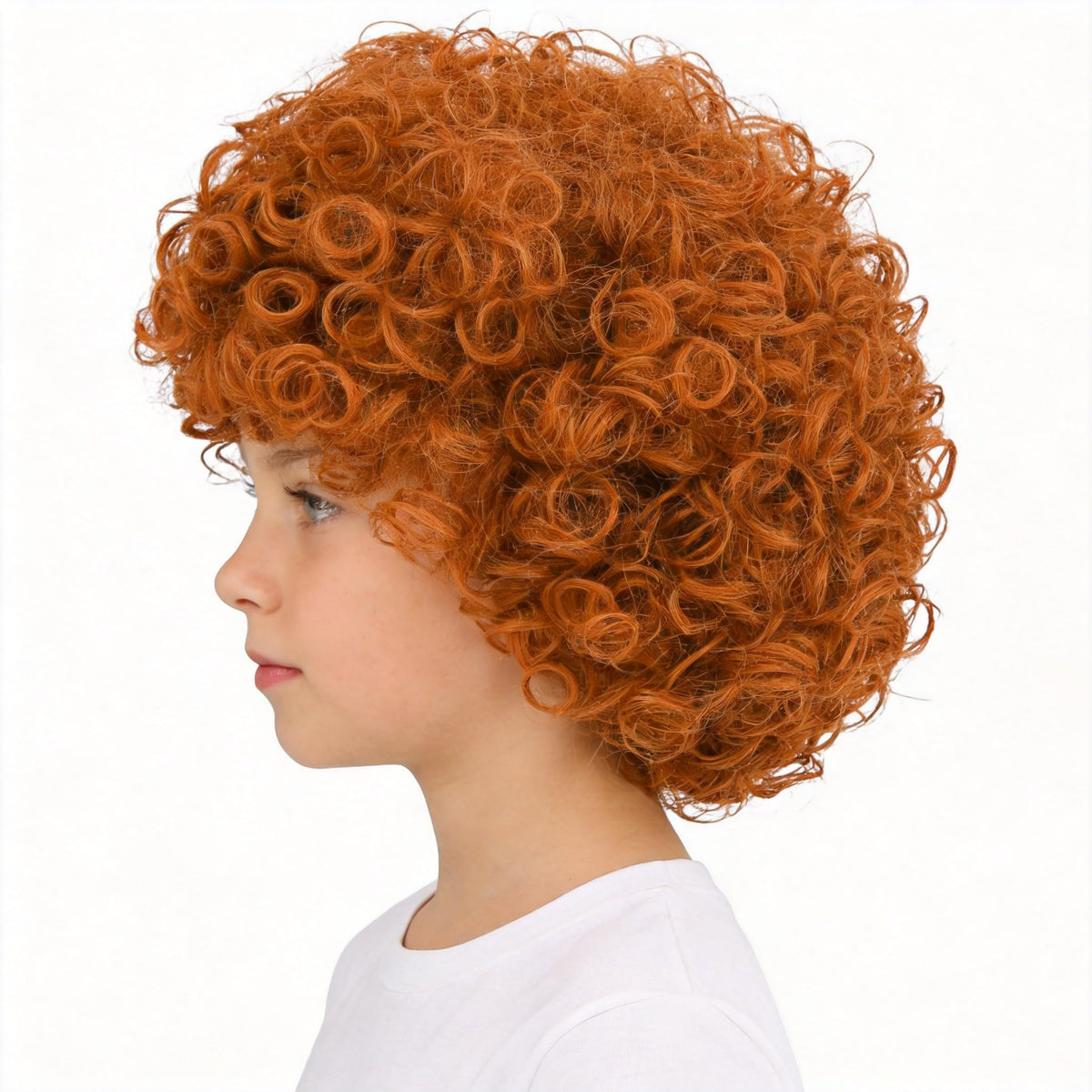 incohair Kids Orange Wig 70s 80s Short Curly Orange Red Hair for Girls & Boys Soft Breathable Synthetic Fibers Cospaly Party Daily Wigs Unisex