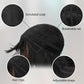 NOVFLKW Black Long Straight Layered Wig with Bangs for Women 26 inch Put on Go Realistic Synthetic Heat Resistant Natural Wig for Girls Party Cosplay and Daily Use