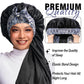 2Pcs Bonnets for Women Sleeping Braid Bonnet, Large Long Satin Silk Bonnet for Braids, Black Women Braid Bonnets with Stretchy Tie Band for Sleeping Extra Long (Pink &Black Pattern)