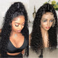 360 Lace Frontal Wig 180% Density Pre-Plucked Hairline 360 Lace Front Brazilian Remy Human Hair Wig Curly Hair Wig for Black Women (16inch with 180% density)