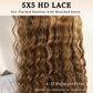 PYY 4/27 Highlight Glueless Deep Wave Wig Human Hair, 5x5 HD Lace Wear and Go Pre Plucked Pre Cut Wig for Women, Beginner Friendly, Natural Hairline, No Glue Needed 20Inch