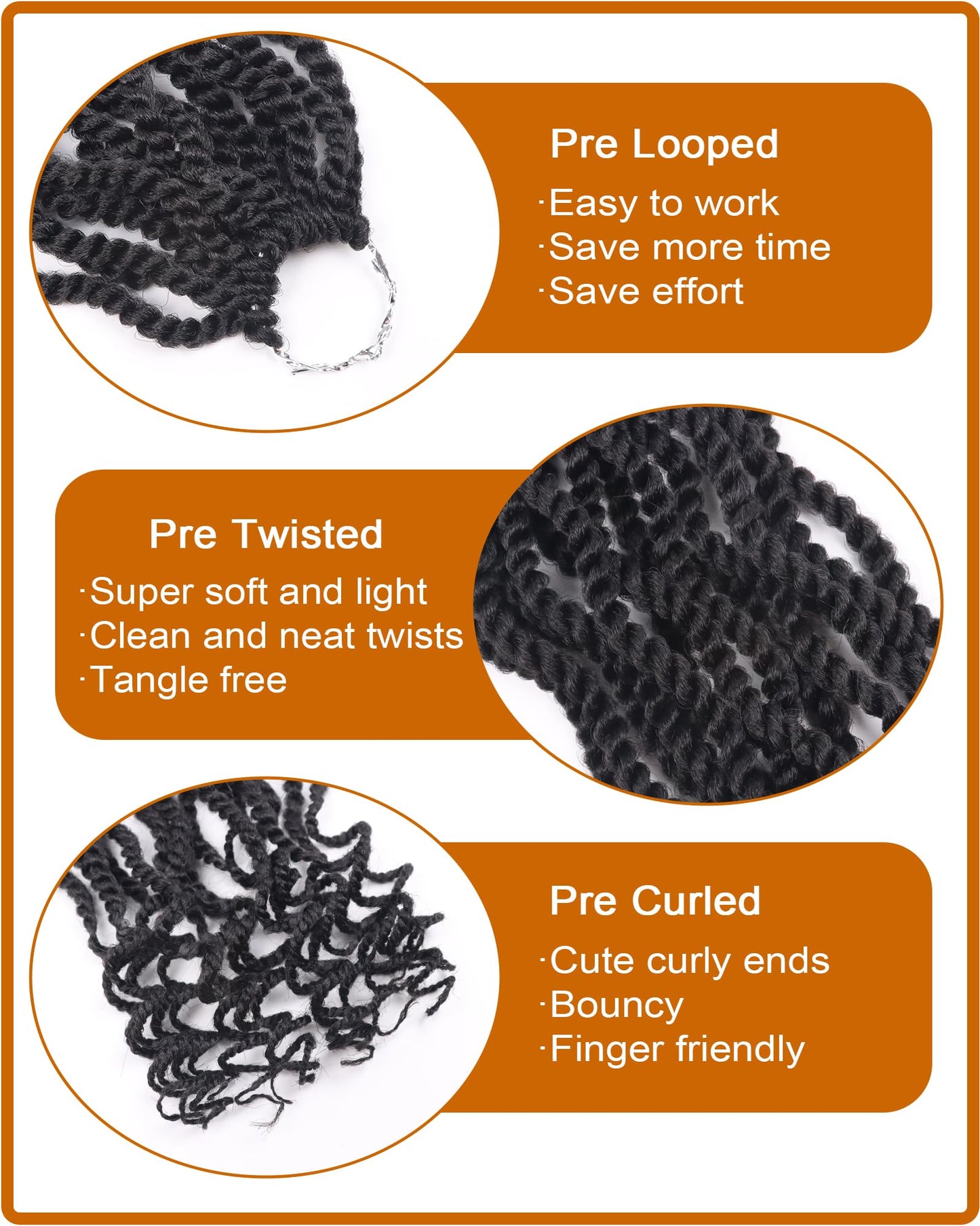 Short Crochet Hair Senegalese Twist Crochet Hair Color 2 Pre Looped 12 Inch Crochet Hair for Black Women Wavy Crochet Senegalese Twist Hair Pre Looped (12 Inch,2)