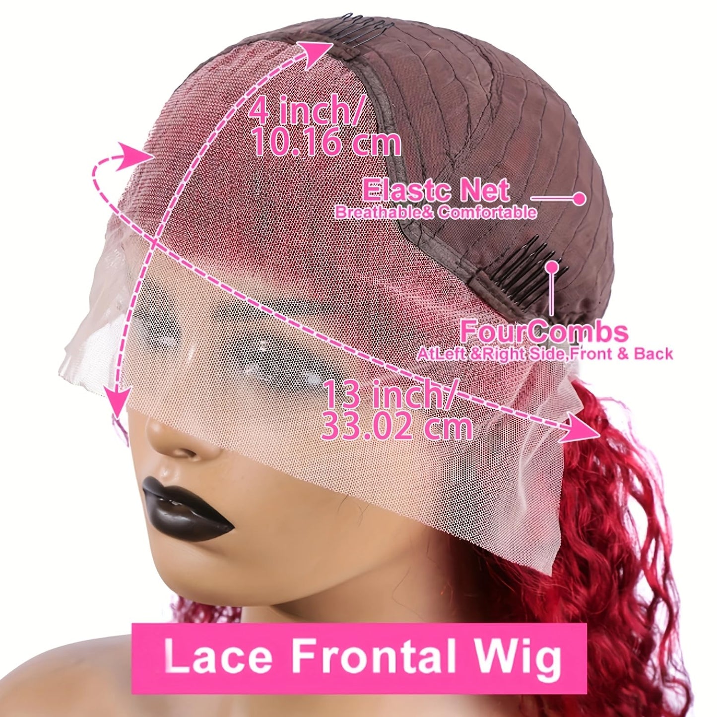 ANDRIA 13X4 HD Lace Front Wigs Straight Hair Glueless Lace Wigs 200% Density Blonde and Red Long Straight Natural Wig Pre Plucked Lace Frontal Wigs With Baby Hair For Black Women 26 Inches