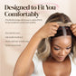 MILANO COLLECTION Lace Wig Grip Cap for Women, Adjustable Wig Caps for Women Non Slip with Headband to Secure Lace Top Perfectly in Place, One Size Fits All, Chocolate Brown & Nude, 2 Pack
