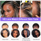ONECHULY Long Highlight Lace Front Wig Human Hair 200% Density Balayage Ombre Lace Front Wig 13x4 HD Transparent Lace Pre Plucked with Baby Hair Glueless Brown Human Hair Wigs for Women 1B/30 32 Inch