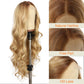 SAPPHIREWIGS Long Wavy Wig for Women Synthetic Lace Front Wig Ombre Honey Blonde Body Wavy Hair Heat Resistant Fiber Hair for Daily Party Use 26 Inch