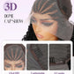 Quantum Love Braided Wigs for Black Women Braids Cornrows Lace Curly Wigs 16 Inch Lace Frontal Braided Fully Curly Bob Synthetic Glueless Wig