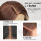 AISI HAIR Auburn Wigs for Women, Long Wavy Lace Hairline Middle Part Synthetic Heat Resistant Wig for Daily Party-26 Inch