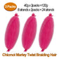 Pink Marley Hair for Kids 3 Pack Pre-Separated Spring Twist Hair for Soft Locs Hot Pink Kids Braiding Hair 16 Inch Springy Afro Twist Crochet Hair Marley Twist Braiding Hair