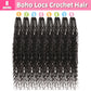 Soft Boho Locs Crochet Hair for Black Women-30 Inch 8 Packs Goddess Faux Locs Crochet Human Hair Feeling Pre Looped with Curly Ends(1B, 30 Inch(Pack of 8))