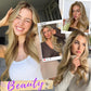 Eawwii 13x4 HD Lace Front Glueless Wigs for Women Ombre Blonde Long Layered Wave Wig Natural Hairline Heat Resistant Synthetic for Daily Use Beginner Friendly 26 Inch