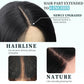 AISI HAIR Black Wig for Women, Long Wavy Lace Hairline Wig, 26 Inch Middle Part Synthetic Heat Resistant Wig for Daily Party