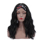 Colorful Queen Glueless Headband Wig Synthetic Long Black Body Wave Headband Wigs for Black Women Natural Looking Wavy Wig Heat Resistant 180% Density(16inch, 1B#)