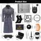 Nuogo 15 Pcs Birthday Gifts for Men Beard Care Set for Him Dad Birthday Gifts Basket Ideas Kit for Men Tumbler Bath Robe for Father's Day Dad Husband Boyfriend Box(Unhooded,Darkgray)
