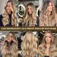 13x6 Ombre Lace Front Wigs Human Hair for Women Light Brown to Brown with Ash Blonde Highlights HD Straight Lace Closure Wig Glueless Remy Brazilian Virgin Hair 18 Inch Pre Plucked Bleached Knots