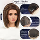 starluck Human Hair Wig Lace Front Wigs Real Human Hair Wigs For Women Wig Side Part 6"*5"*2" HD Lace Dark Brown with Blonde Highlights 12 Inch Realistic and Natural for Daily Party Use