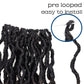 Faux Locs Crochet Hair 10 Inch 6 Packs Goddess Locs Crochet Hair for Black Women, Short Gypsy loc with Wavy Locs Ends, 1B