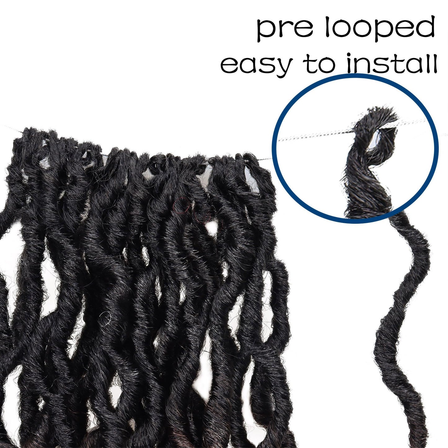 Faux Locs Crochet Hair 10 Inch 6 Packs Goddess Locs Crochet Hair for Black Women, Short Gypsy loc with Wavy Locs Ends, 1B