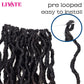 14 Inch Goddess Faux locs Crochet Hair 6 Packs/Lot Soft Gypsy Locs Wavy Crochet Braids Dreadlocks 3 Tone Curly Wavy Twist Braiding Hair Extensions African Roots Braid（#1B/30/27)