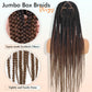 Lady Miranda Full Lace Jumbo Braided Wigs for Black Women Knotless Box Braid Wig with Baby Hair 32" Glueless Wigs Jumbo Box Braids Lace Front Synthetic Wig (1B/30/27)
