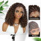 Fancy Hair Braided Wig Cornrow with Curly Hair Wig HD Lace Front Wig with Baby Hair Pre Plucked Glueless Transparent 13x4 Inch Brown Mixed Blonde Wig for Black Women